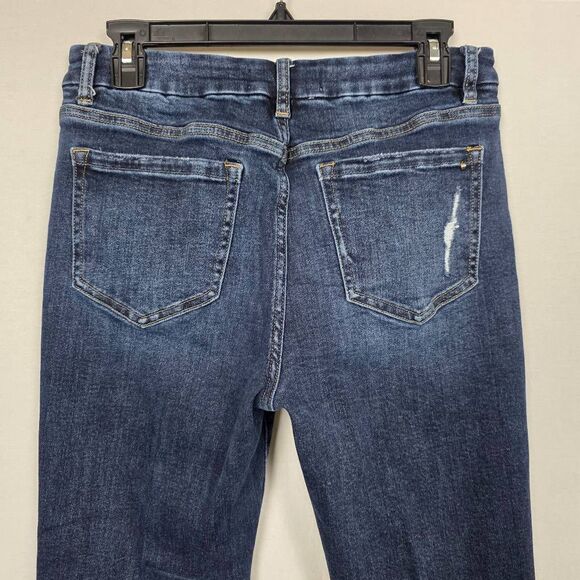 Mica Los Angeles Distressed Raw Hem Kick Flare Jeans 30 - Picture 4 of 9